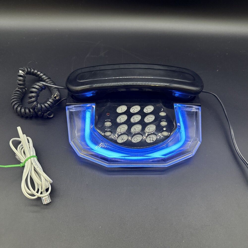 Novelty Phone RTC Model:RON-405 Diamond Neon Phone Blue Neon Works